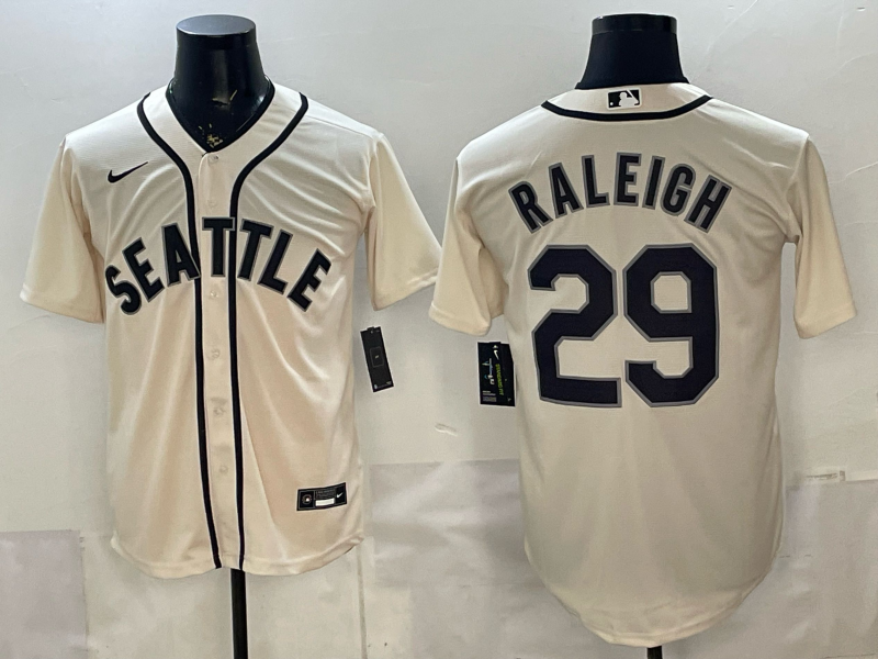 Men 2026 Seattle Mariners #29 Raleigh cream Nike MLB Jersey 0521002->cincinnati reds->MLB Jersey